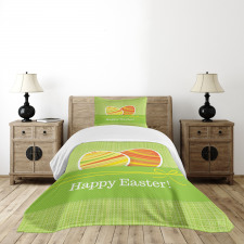 Striped Eggs Bedspread Set