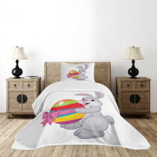 Cartoon Rabbit Bedspread Set