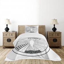 Round Tattoo Art Bedspread Set