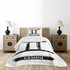 Grunge Brush Art Bedspread Set