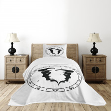 Male Portraits Bedspread Set