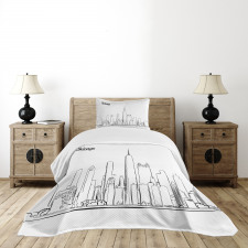 Downtown Sketch Bedspread Set