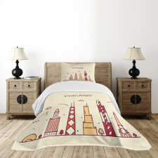 Doodle Town Bedspread Set