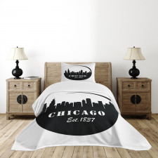 Black Panorama Bedspread Set