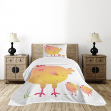 Mother Hen and Chicks Bedspread Set