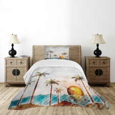 Tropic Landscape Art Bedspread Set