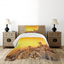 Sunset Santorini Vacation Bedspread Set