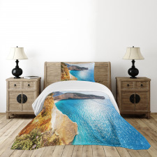 Zakynthos Island Coast Bedspread Set