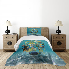 Shoal of Fish Underwater Bedspread Set