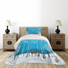 Flock of Bullfinches Bedspread Set