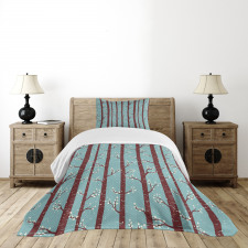 Birch Tree Silhouettes Bedspread Set