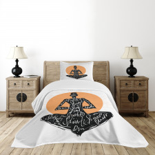 Meditating Lady Lotus Bedspread Set