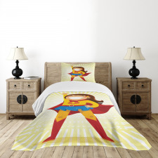 Heroine Girl Costume Bedspread Set