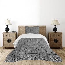Stripy Geometrical Bedspread Set