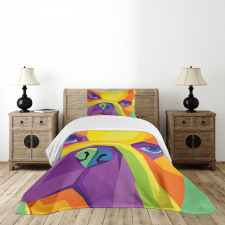 Abstract Vibrant Face Bedspread Set