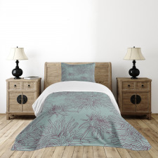 Aster Blossoms Artwork Bedspread Set