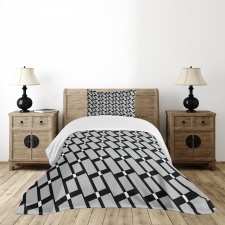 Monotone Shapes Bedspread Set