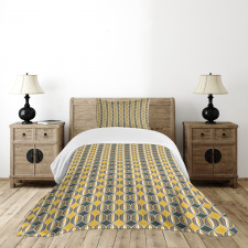 Rhombus and Stripes Bedspread Set