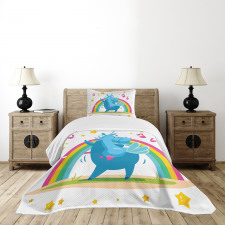 Cartoon Horse Bedspread Set