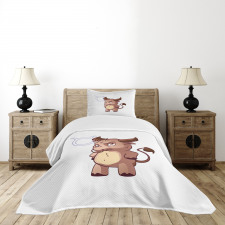 Funny Baby Bull Bedspread Set