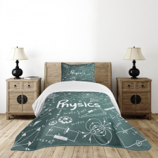 Physics and Math School Bedspread Set