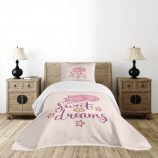 Cartoon Cat Stars Bedspread Set