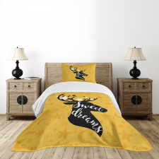 Silhouette of Deer Bedspread Set