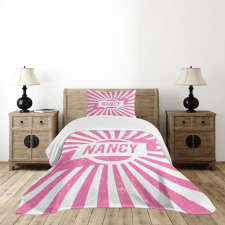 Popular Name in Pink Bedspread Set