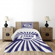 Circle Stripes Boys Name Bedspread Set