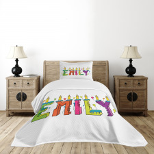 Colorful Cartoon Balloons Bedspread Set