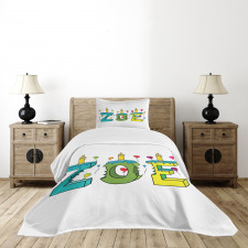 Colorful Birthday Candles Bedspread Set