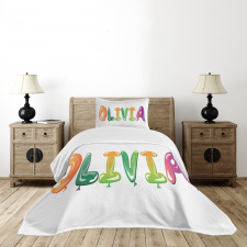 Medieval Girl Name Party Bedspread Set