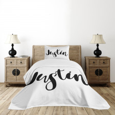 Modern Popular Male Name Bedspread Set