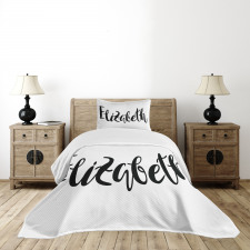 Monochrome Letters Bedspread Set