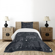 Constellation Signs Bedspread Set
