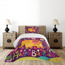 Doodle Birthday Animal Bedspread Set