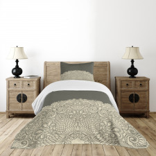 Floral Half Mandala Bedspread Set