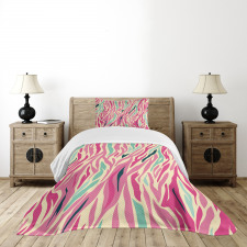 Funky Pastel Stripes Bedspread Set