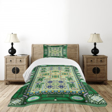 Oriental Shapes Pattern Bedspread Set