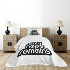 Motivational Retro Typography Bedspread Set