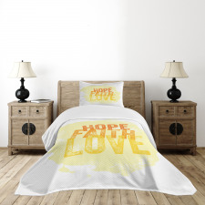 Grunge Faith and Love Bedspread Set