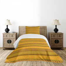 Folk Zigzag Tile Bedspread Set