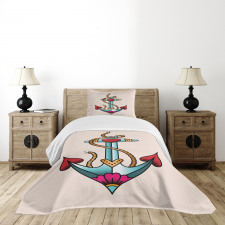 Nautical Rope and Hearts Bedspread Set