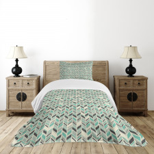 Grunge Zigzag Design Bedspread Set