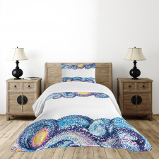 Watercolor Wave Bedspread Set