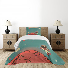 Doodle Cosmonaut Bedspread Set