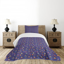 Space Characters Galaxy Bedspread Set