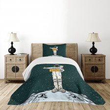 Hitchhiking Astronaut Bedspread Set