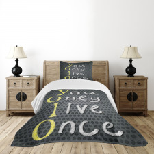 Modern Freedom Slogan Bedspread Set