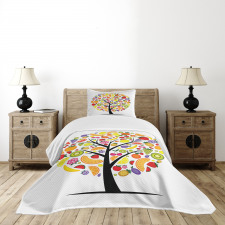 Vegetarian Tree Avocado Bedspread Set